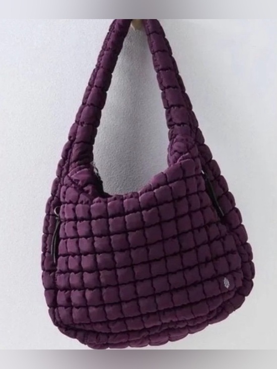 FP Movement by Free People Handbags - Free People Movement Quilted Carryall Bag Tote in Sugar Plum Purple NWT